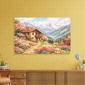 Casa na Montanha Canvas Afdruk (Insitu (Woonkamer))