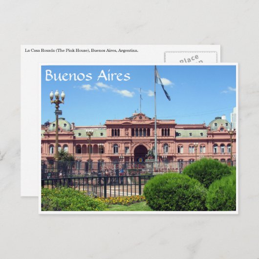 casa rosada briefkaart (Voorkant / Achterkant)