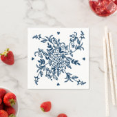 Casablanca Blauw op White Paper servetten (Insitu)