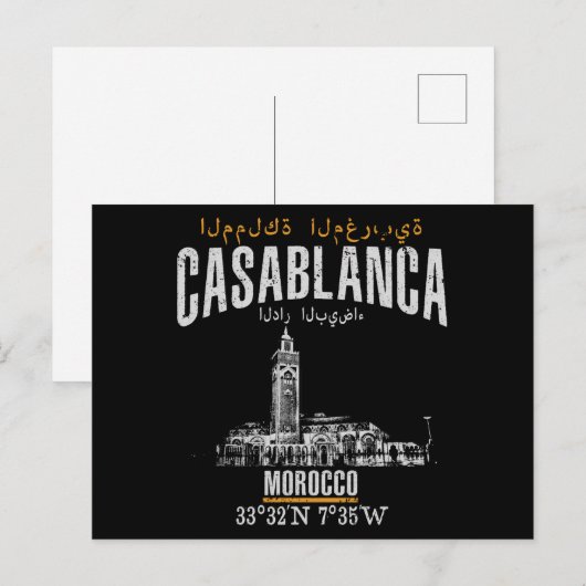 Casablanca Briefkaart (Voorkant / Achterkant)