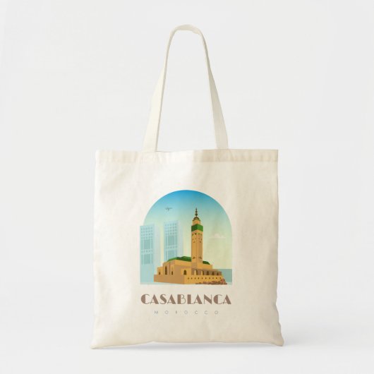 Casablanca City morocco Skyline Tote Bag (Voorkant)