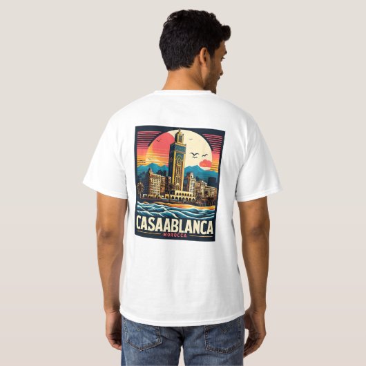 Casablanca Cityscape T-shirt (Achterkant volledig)