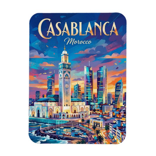 Casablanca Finance City Marokko Magneet (Verticaal)