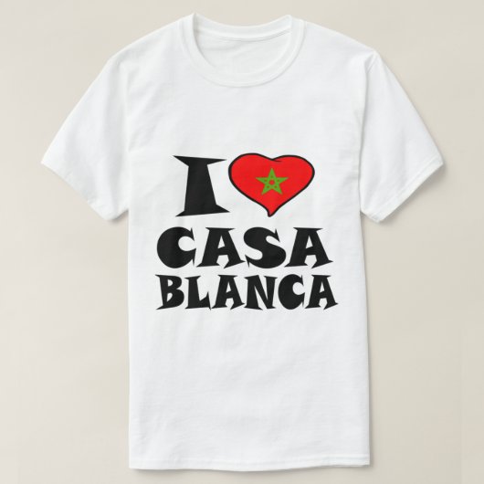 Casablanca I Love Casablanca T-shirt (Design voorkant)
