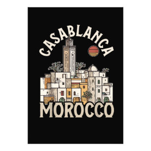 casablanca maroc  foto afdruk