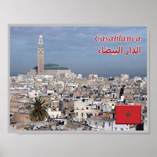 Casablanca - Marocco - Panorama - Poster (Voorkant)