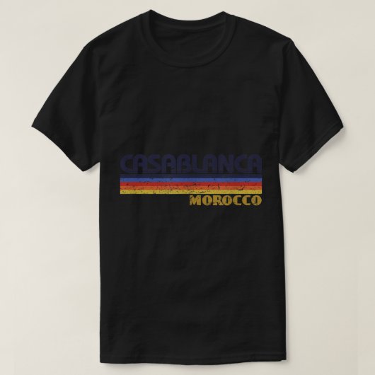Casablanca Marokko  80s Style Retro T-shirt (Design voorkant)