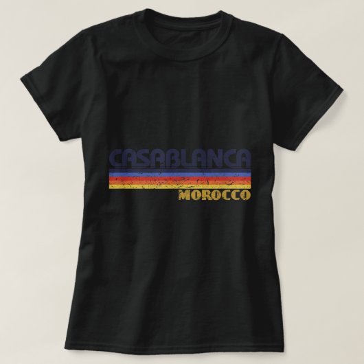 Casablanca Marokko  80s Style Retro T-shirt (Design voorkant)