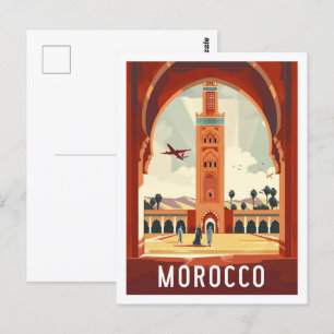 Casablanca Marokko  bekende reisplaats Briefkaart