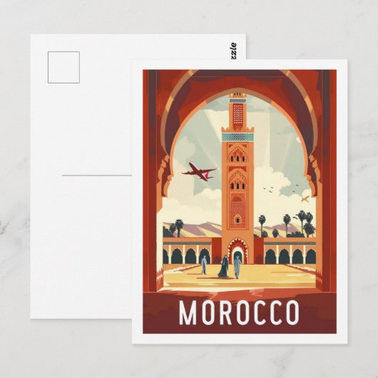 Casablanca Marokko  bekende reisplaats Briefkaart (Voorkant / Achterkant)