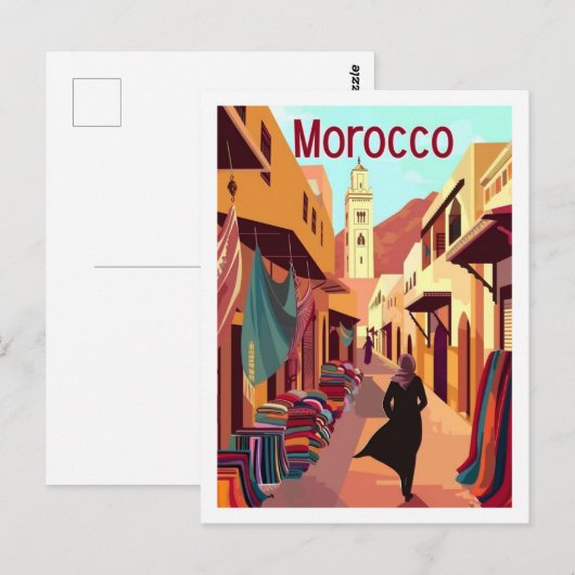 Casablanca Marokko  bekende reisplaats Briefkaart (Voorkant / Achterkant)