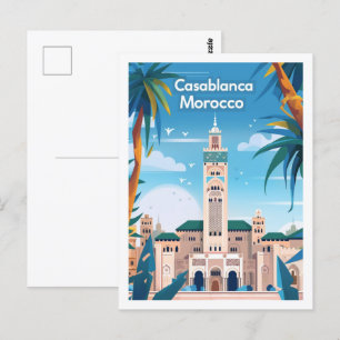 Casablanca Marokko  bekende reisplaats Briefkaart