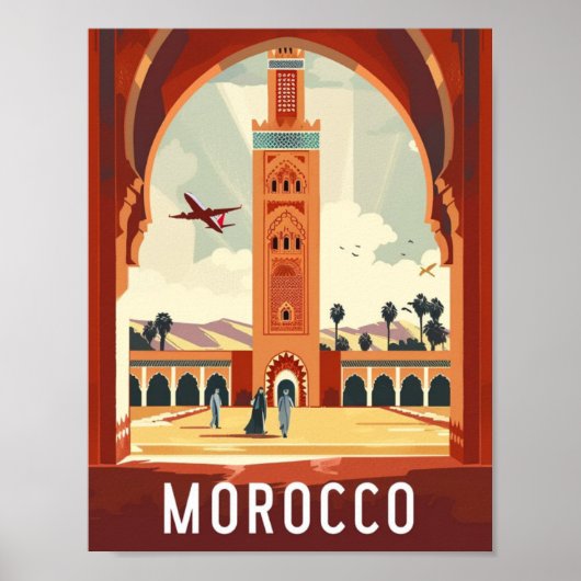 Casablanca Marokko bekende reisplaats Poster (Voorkant)