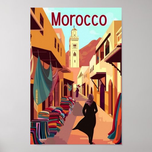 Casablanca Marokko  bekende reisplaats Poster (Voorkant)