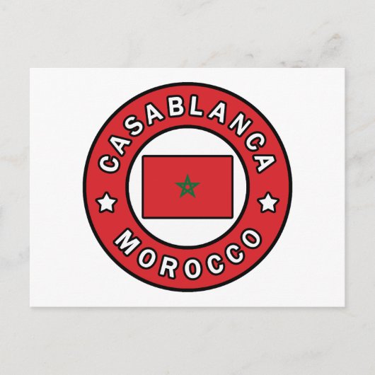 Casablanca Marokko Briefkaart (Voorkant)