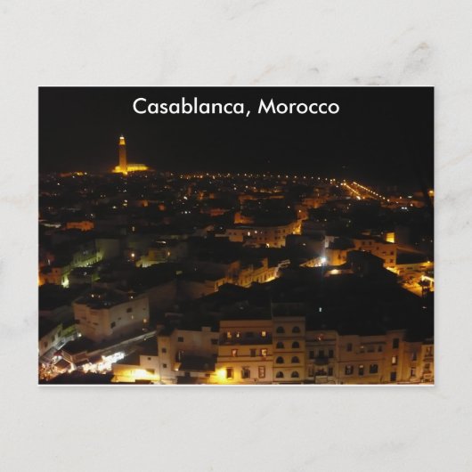 Casablanca, Marokko Briefkaart (Voorkant)