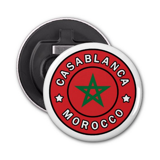 Casablanca Marokko Button Flesopener (Voorkant)