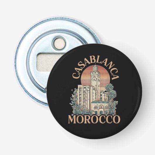 Casablanca Marokko Button Flesopener (Voorkant)