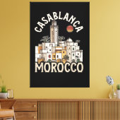 Casablanca Marokko Canvas Afdruk (Insitu (Woonkamer))