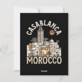 Casablanca Marokko Feestdagenkaart (Achterkant)