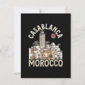 Casablanca Marokko Feestdagenkaart (Voorkant)