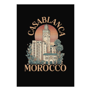 Casablanca Marokko Foto Afdruk