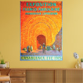 Casablanca Marokko  Frans reisposter Canvas Afdruk (Insitu (Woonkamer))