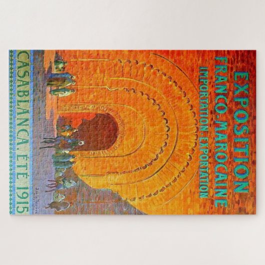 Casablanca Marokko  Frans reisposter Legpuzzel (Horizontaal)
