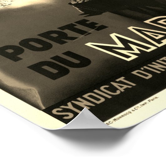 Casablanca Marokko Frans reisposter Poster (Hoek)