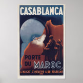 Casablanca Marokko Frans reisposter Poster (Voorkant)