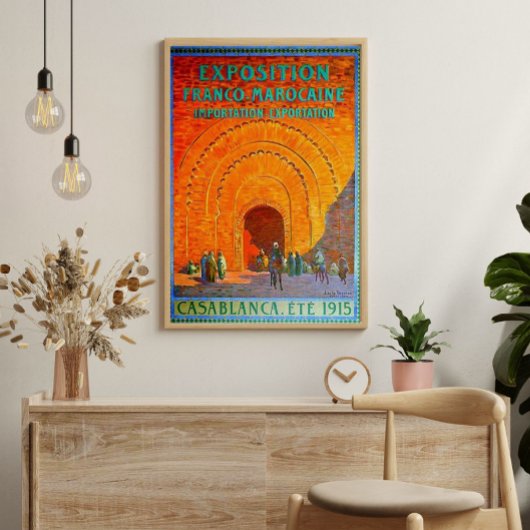 Casablanca Marokko Frans reisposter Poster
