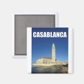 Casablanca Marokko Hassan II Moskee, waarvan gezeg Magneet (Voorkant / Achterkant)