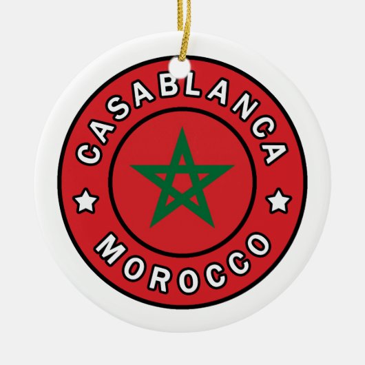 Casablanca Marokko Keramisch Ornament (Voorkant)