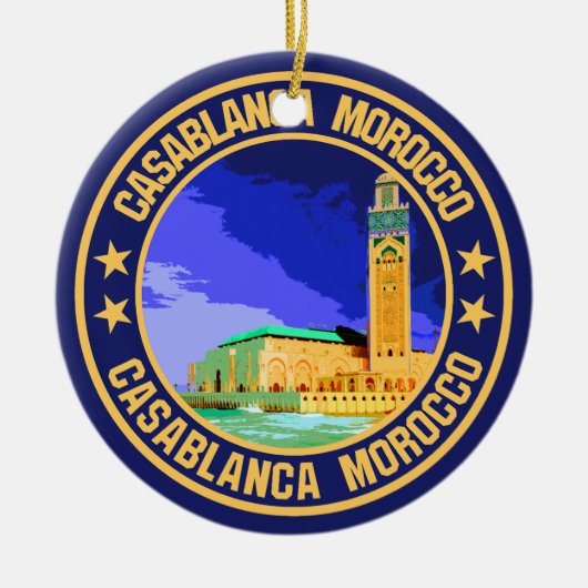 Casablanca Marokko Keramisch Ornament (Voorkant)