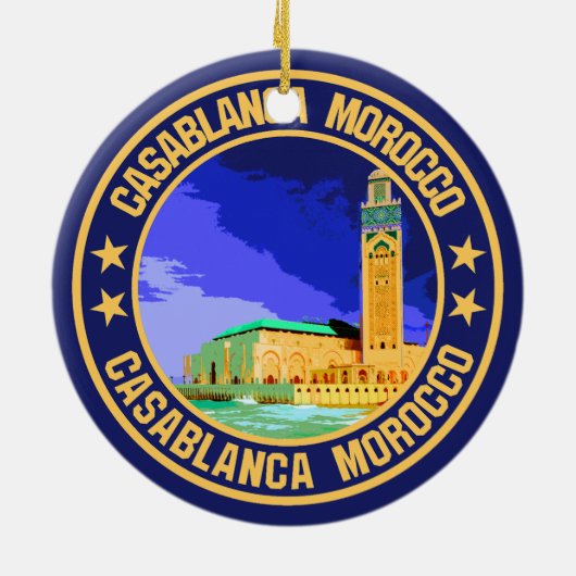 Casablanca Marokko Keramisch Ornament (Achterkant)