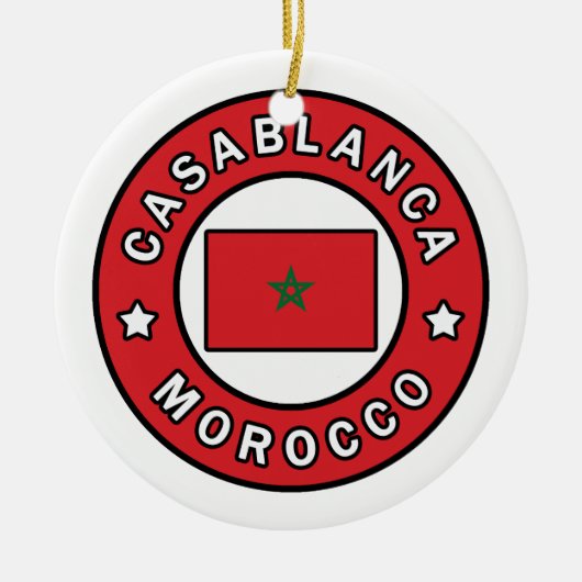 Casablanca Marokko Keramisch Ornament (Voorkant)