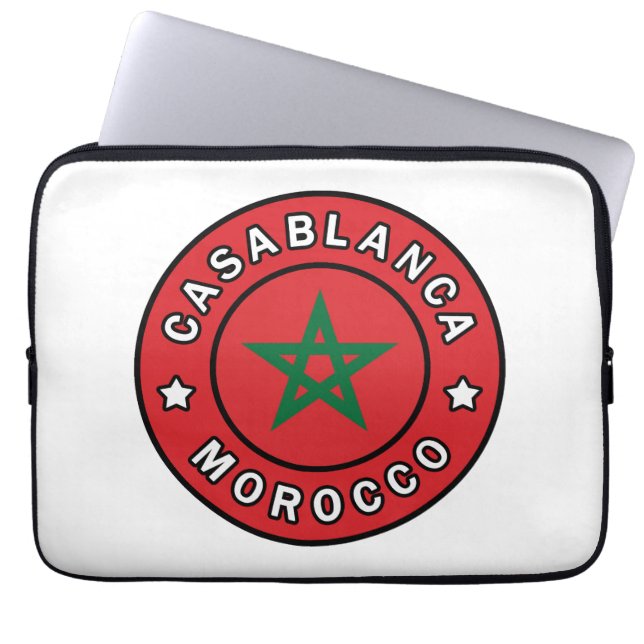 Casablanca Marokko Laptop Sleeve (Voorkant)