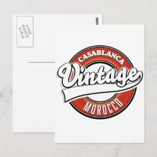 Casablanca Marokko logo Briefkaart
