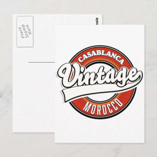 Casablanca Marokko logo Briefkaart (Voorkant / Achterkant)
