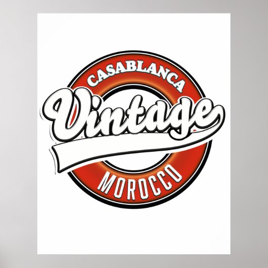 Casablanca Marokko  logo Poster (Voorkant)