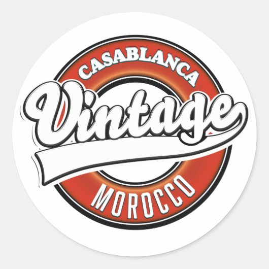 Casablanca Marokko logo Ronde Sticker (Voorkant)