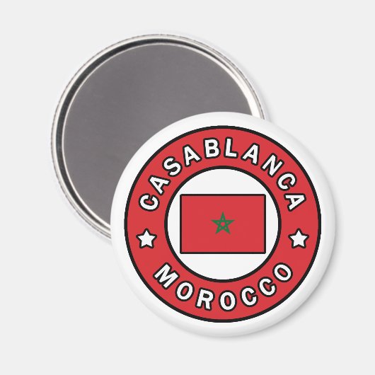 Casablanca Marokko Magneet (Voorkant / Achterkant)