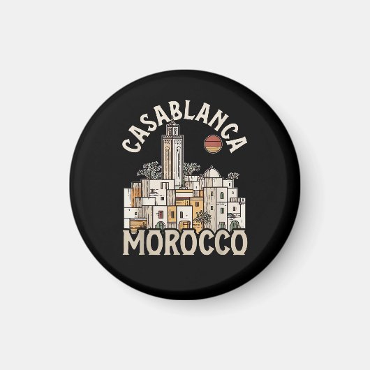 Casablanca Marokko Magneet (Voorkant)