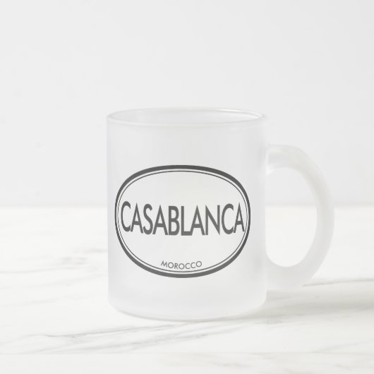 Casablanca, Marokko Matglas Koffiemok (Rechts)