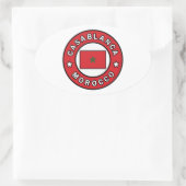Casablanca Marokko Ovale Sticker (Tas)