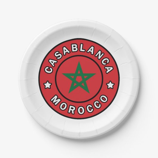 Casablanca Marokko Papieren Bordje (Voorkant)