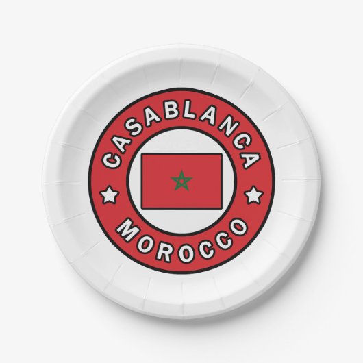 Casablanca Marokko Papieren Bordje (Voorkant)