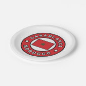 Casablanca Marokko Papieren Bordje (Gekanteld)