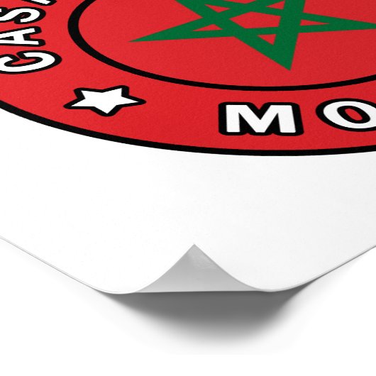 Casablanca Marokko Poster (Hoek)