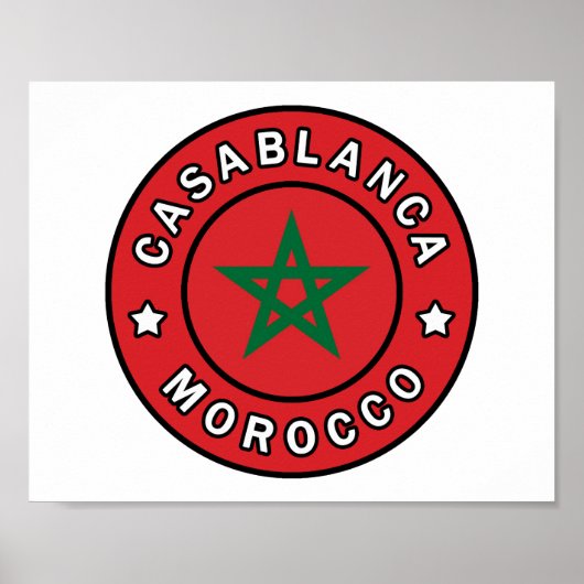 Casablanca Marokko Poster (Voorkant)